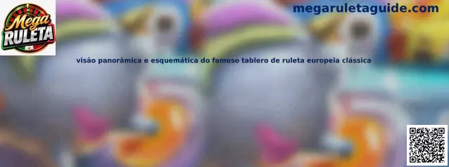 Visión panorámica y esquemática del tablero de ruleta europea clásica