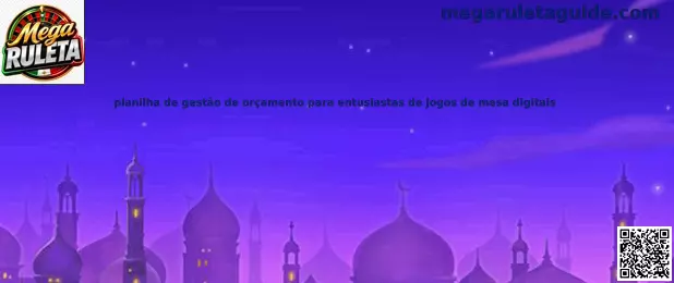 Planilla de gestión de presupuesto para juegos digitales