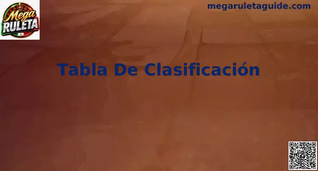 Tabla De Clasificación de Mega Ruleta